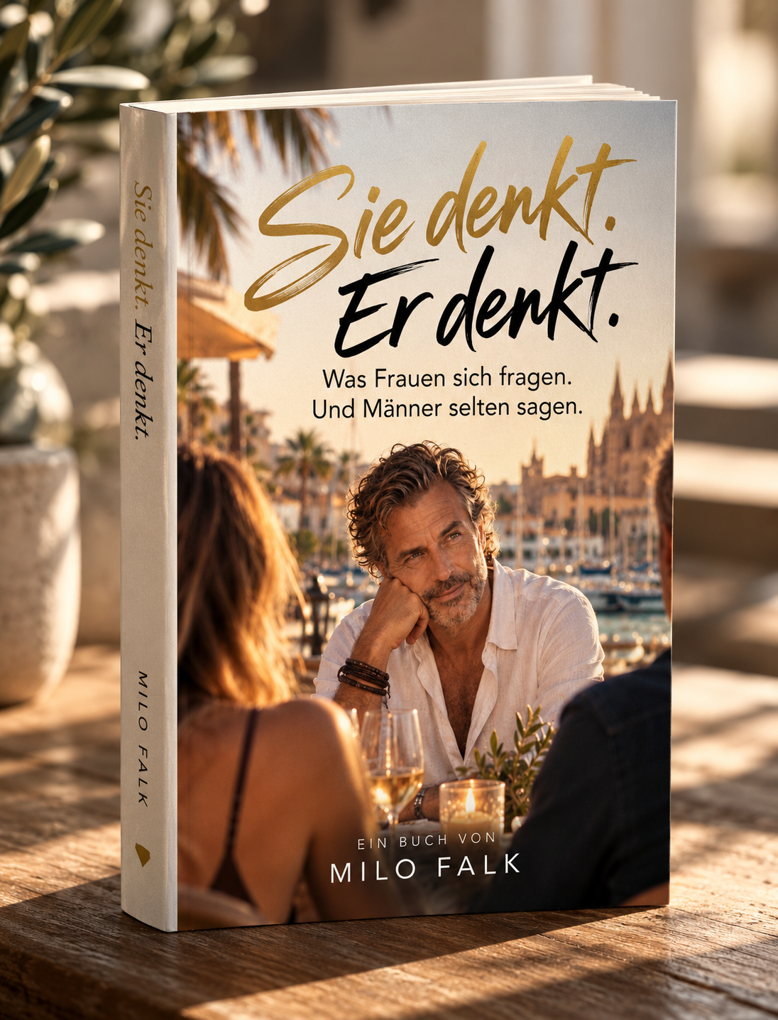 Buch „Sie denkt. Er denkt.“ von Milo Falk